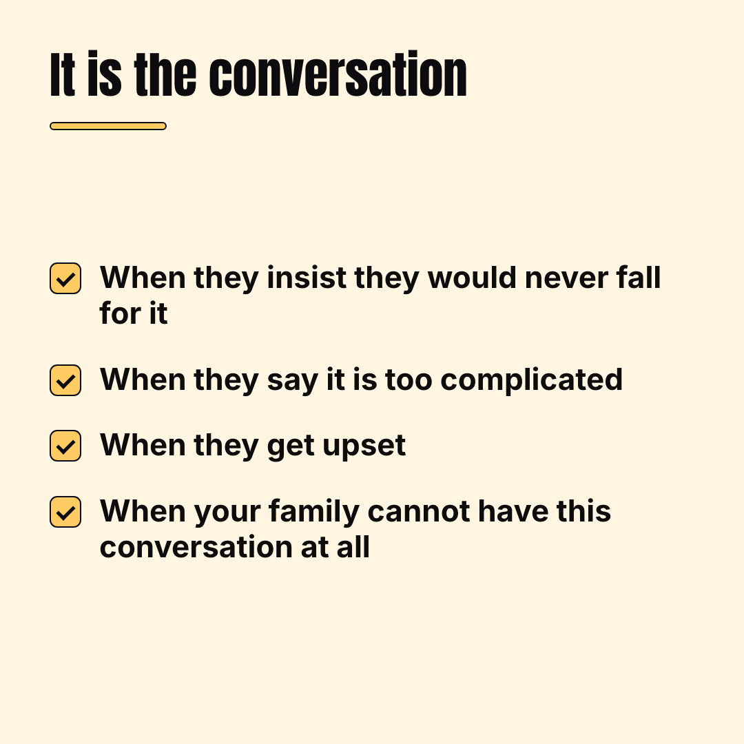 It is the conversation