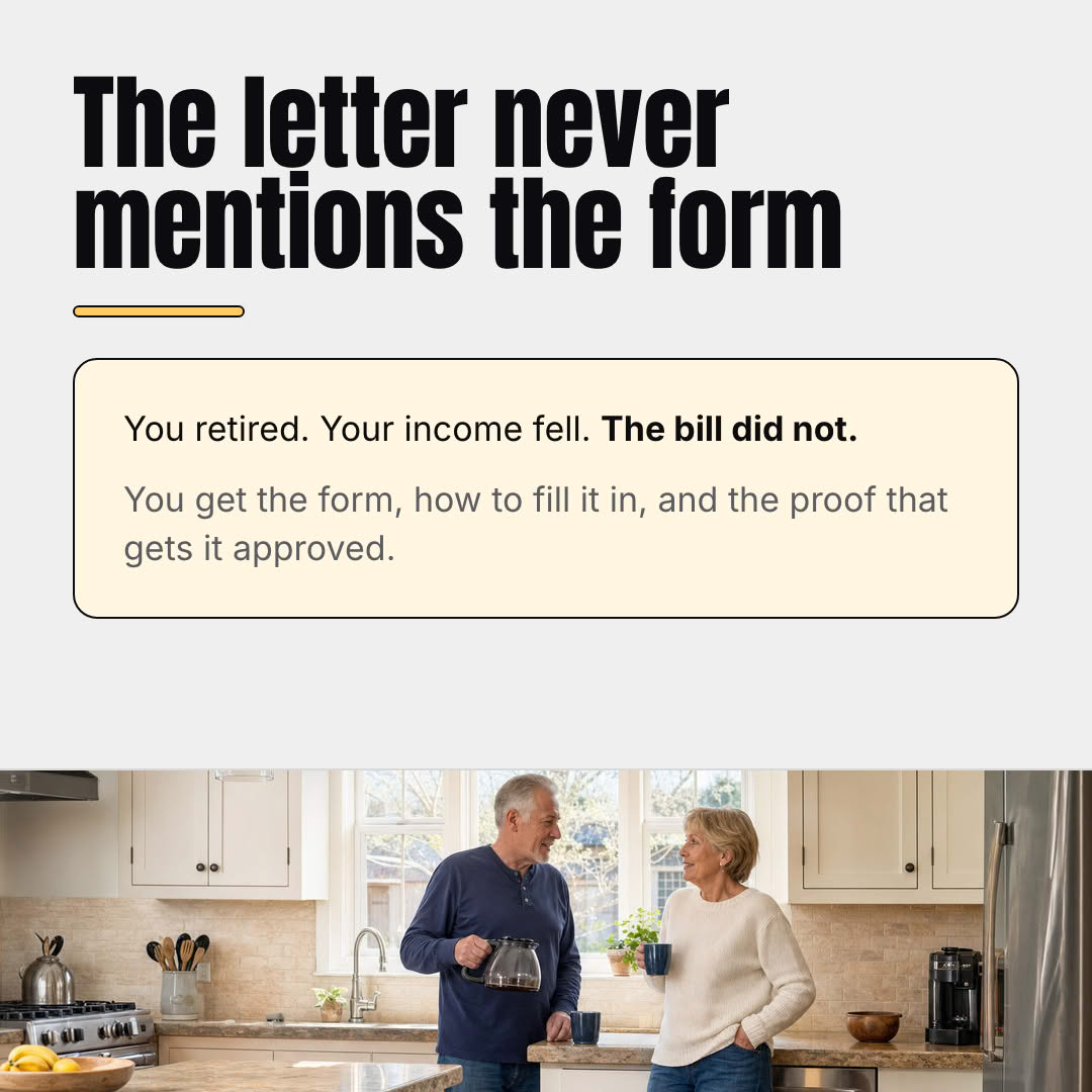 The letter never mentions the form